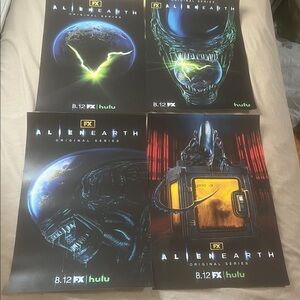 Alien Earth ALL 4 Posters 13x19 FX Hulu Original Series 8/12/2025